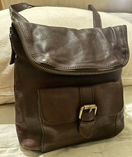 Fat Face Womens The Pia Brown Leather Shoulder crossbody backpack Bag  