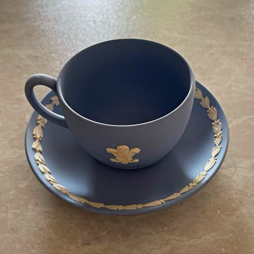 Wedgwood blue cup and saucer