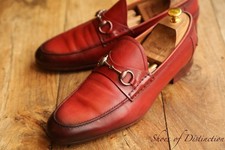 Gucci Red Burnished Leather