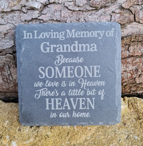 Personalised slate memorial - personalised,