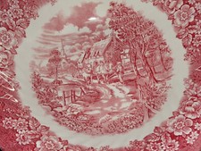 British Anchor MEMORY LANE In Red And White Serving Bowl