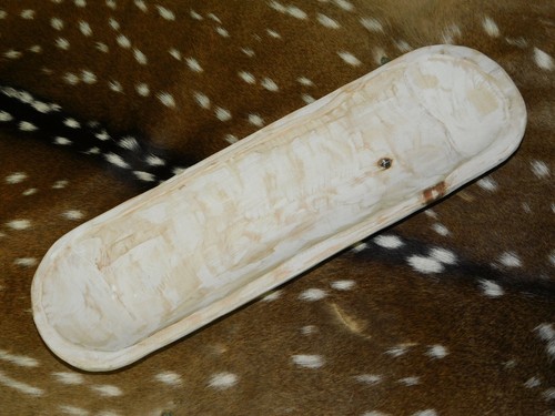Carved wooden dough bowl - wooden,