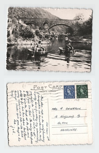 Vintage postcard coracle - vintage,