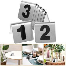  10 Pcs Double Sided Wedding Table Numbers Reservation Tent Signs