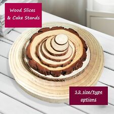 Rustic Wood Slice Placemats Log Slice Cake Stand Coaster Hug Craft Wood Supplies