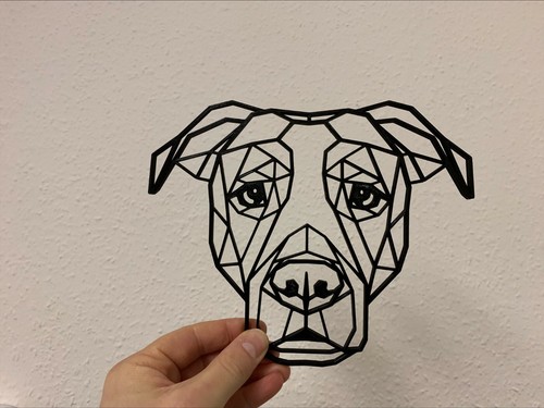 Geometric staffordshire bull - geometric,