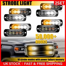 16x White Amber LED Strobe