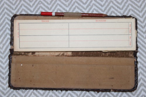 Vintage leather bridge whist - leather,