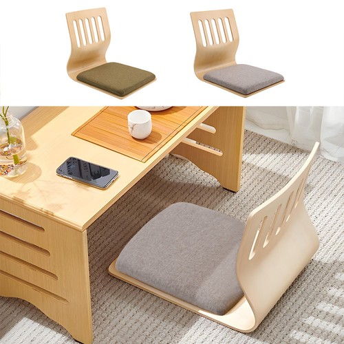 Wood floor chair - floor, back