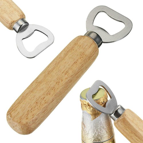 Wooden handle bottle opener - bottle,