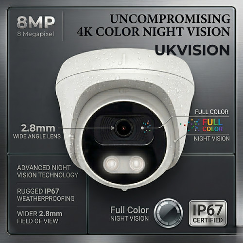 Ukvision 8mp full color - 4k,