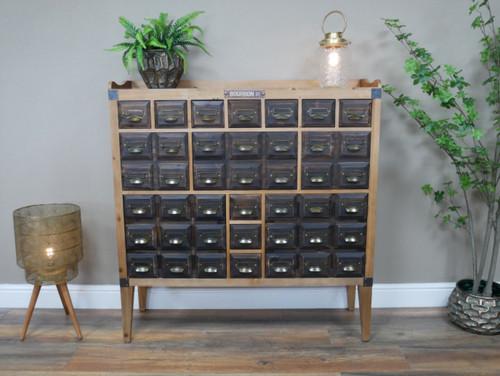Black wood multi drawer - wood,