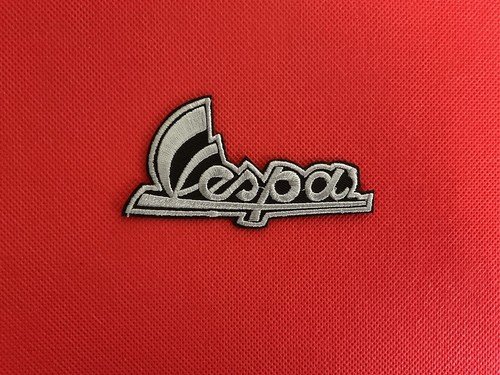 Vespa scooter embroidered - vespa,