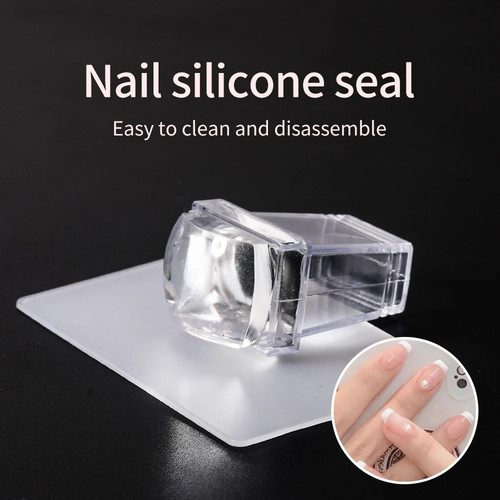 Silicone square stamping nail - silicone,