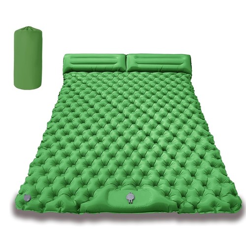 Inflatable double camping mat - inflatable,