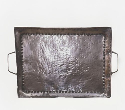 Arts and crafts copper tray - and,