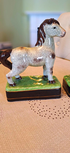 Pair ceramic horse - horse, figurines