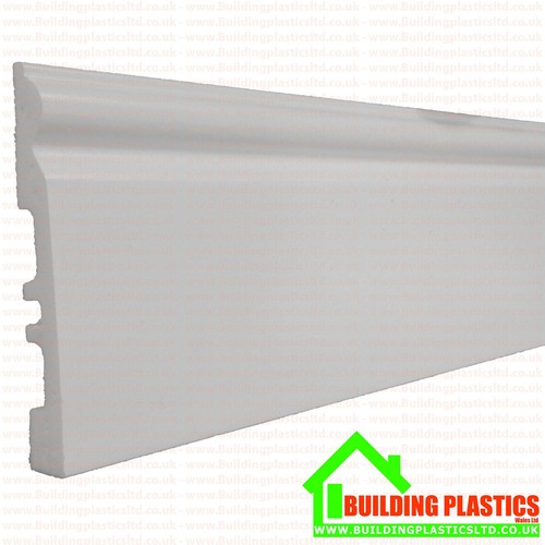 Pvc skirting board - board, white