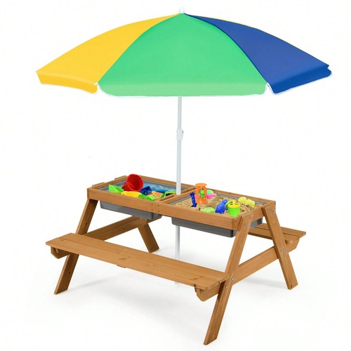 New kids wooden picnic table - kids,