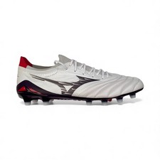 MIZUNO MORELIA NEO 4 IV BETA ELITE FG White/Black/Chalk Red UK 9 Football Boots