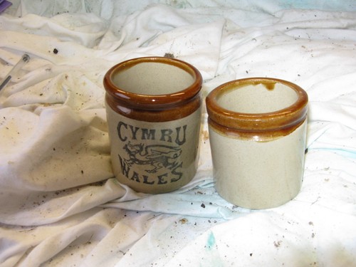 Vintage stoneware pots one - stoneware,