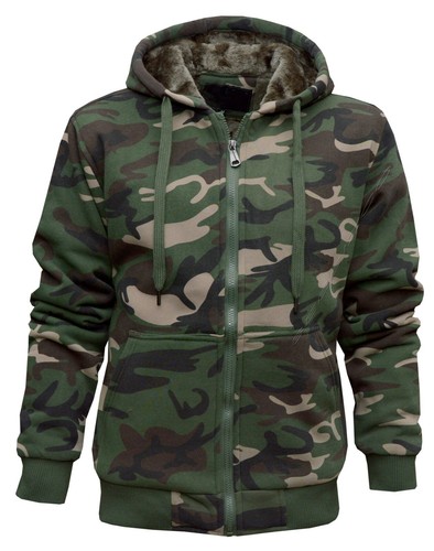 Mens camouflage hoodie fur - camouflage,