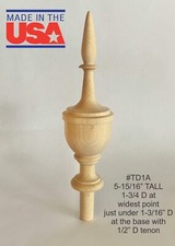 WOOD FINIAL UNFINISHED FOR BED