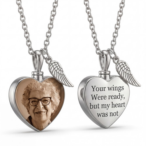 Personalised ashes necklace - ashes,