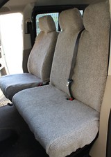 Toyota Hiace (83-12) GREY SHEEPSKIN Faux FUR VAN Seat COVERS - Single + Double
