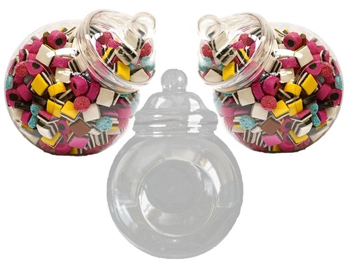 Plastic sweet storage jars - sweet,