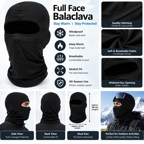 Balaclava full face - mask, men