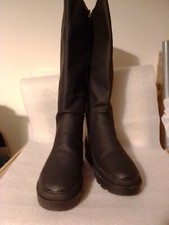 River Island Women's Wide Fit Chunky Sole Wellington Boots Size 6 Khaki Colour