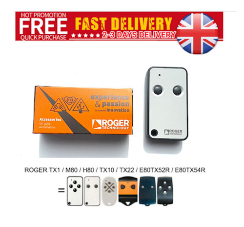 Roger e80 remote control tx52r - roger,