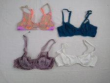 M&S 4Pcs Bra Bundle Size 32B Multicoloured Underwired Non Padded Lace NEW F2