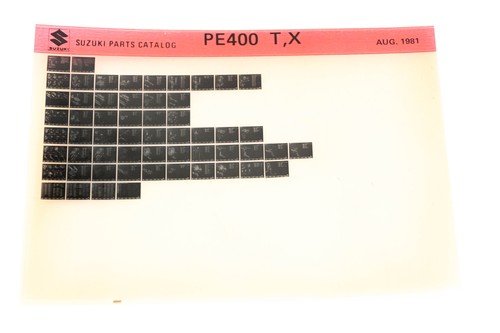 Suzuki pe400tx pe400 parts - suzuki,