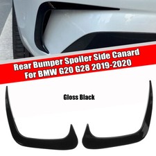 Gloss Black Rear Bumper Spoiler Side Canard For BMW 3 Series G20 G28 2019-2020