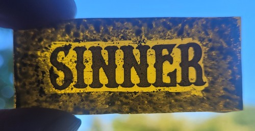 Stained glass sinner church - sinner,