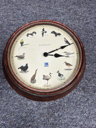 Rspb bird wall clock 12 - rspb,