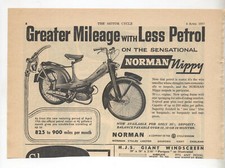 Norman Nippy Scooter Motorcycle Original Advertisement Removed from a Magazine