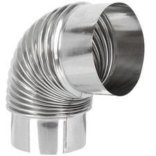  Stainless Steel Chimney Pipe Log Burner Metal Exhaust Flexible Air