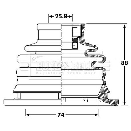 Borg beck drive shaft bellow - drive,