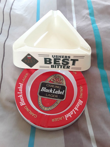 Pub advertising ashtrays - advertising,