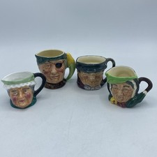 4 Small Character Toby Jugs By Royal Doulton Sandland & Thorley