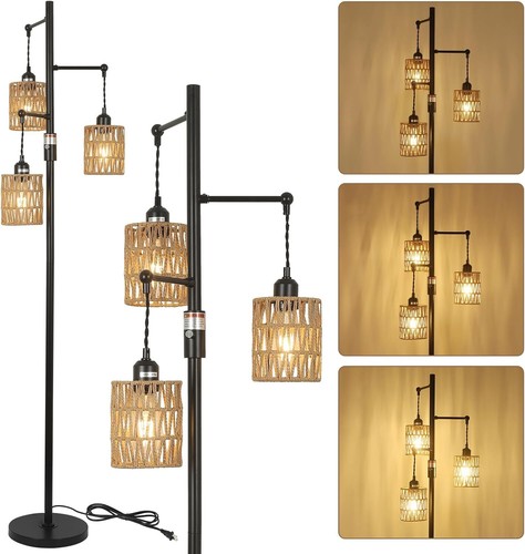 Rayofly dimmable rattan floor - dimmable,