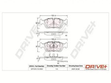 Brake pads Front Axle DP1010.10.0960 Dr!ve+ for BMW 3 3 Coupe 3 Convertible