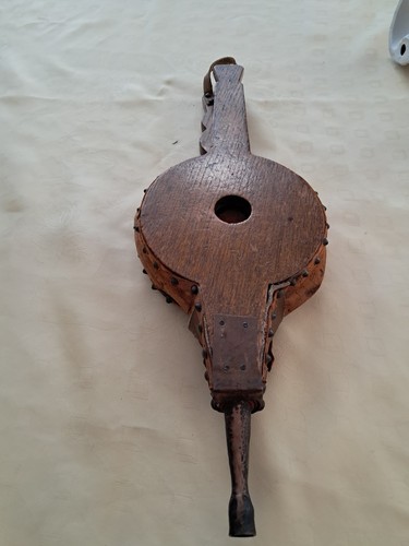 Vintage wood leather bellows - vintage,