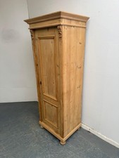 A Cracking Antique / Old Pine 1 Door Landing Linen Storage Cupboard to Wax/Paint