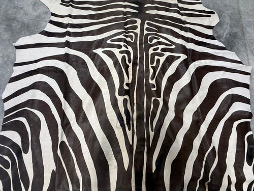 Cowhide rug huge zebra print - cowhide,