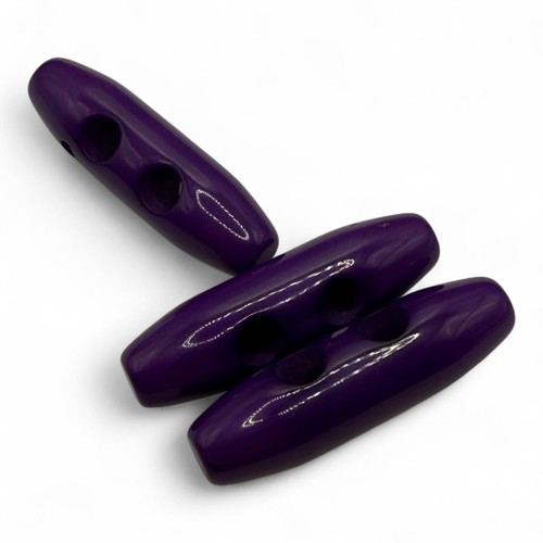 Purple plastic toggle buttons - purple,