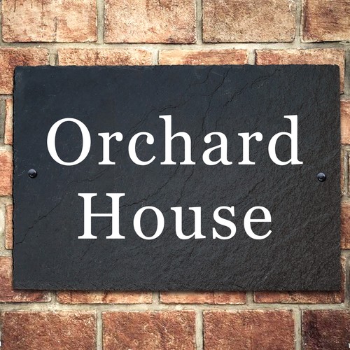 Personalised rustic slate - rustic,